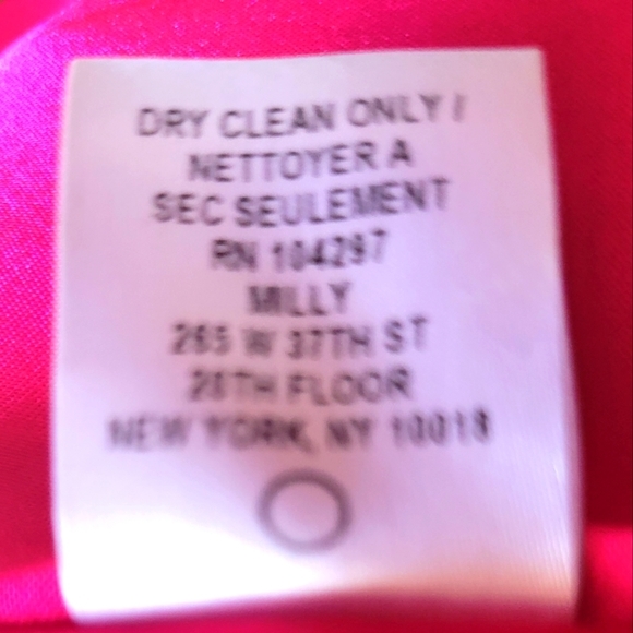 MILLY PEPLUM GRAFFITI COCKTAIL MINI SILK DRESS SZ 2 - Picture 8 of 9